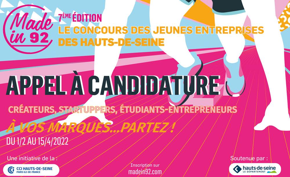 vallee_sud's tweet image. [#ÉVÉNEMENT] APPEL À CANDIDATURES
#Madein92 revient pour sa #7ème édition sur le thème du #sport 🏅 Startups, Jeunes entreprises ou étudiants-entrepreneurs, participez au concours qui valorise les entrepreneurs du 92. + d’infos et inscriptions ici 👉bit.ly/3sRZszT