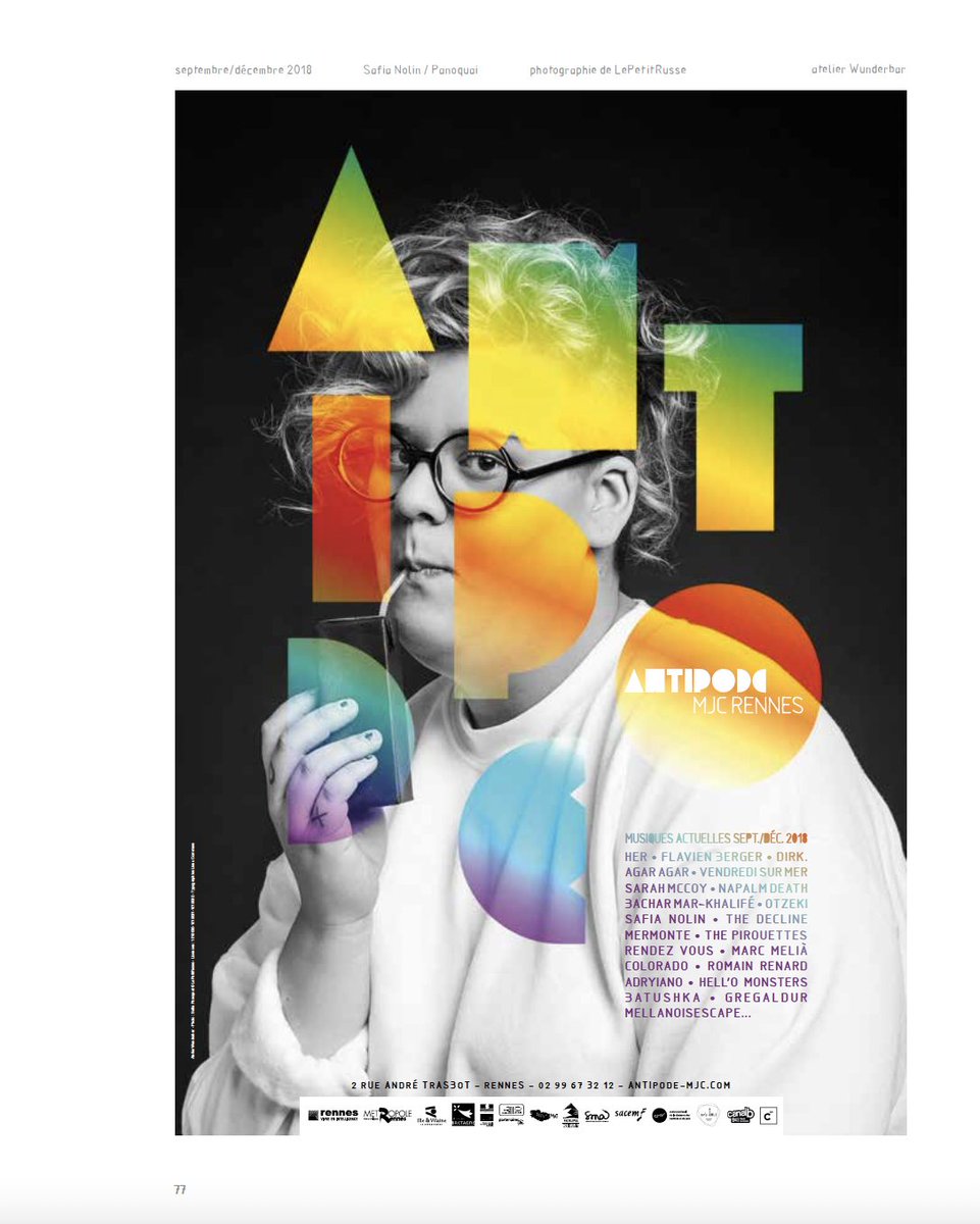 bearchi_'s tweet photo. "Antipode, 10 ans de création graphique", livre réalisé pour @antipoderennes sur la rencontre entre graphisme &amp; musique avec le graphiste Richard Louvet (atelier Wunderbar), le sociologue Gérôme Guibert et une centaine de graphistes/illustrateurs https://t.co/ebVzIGj7VW