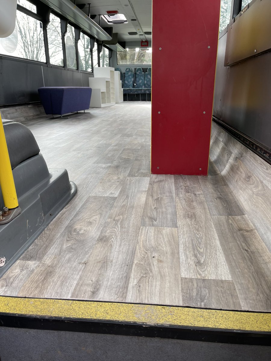 New flooring has been added to the bus. Thank you to Lakeland Carpets &amp; Beds ! <a href="/LCarpets/">LakelandCarpets&Beds</a> 😍
