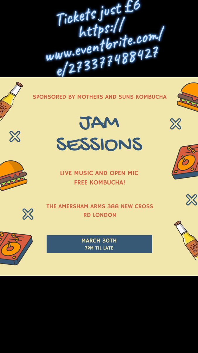 Life0faTree's tweet image. Kombucha Jam session 

Get your tickets now! Just £6 free bottle of kombucha on entry!

Live band open mic vibes and Edutainment!

@SunsMothers 

@Life0faTree 

eventbrite.com/e/273377488427