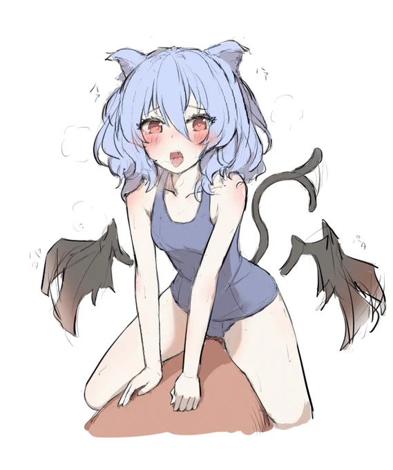発情スク水れみねこ 