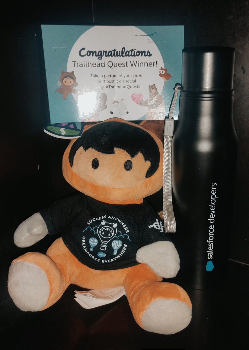 Vivek Gupta (@vivekgupta_) on Twitter photo Happy to be #TrailheadQuests winner.
Thanks <a href="/salesforce/">Salesforce</a> <a href="/SalesforceDevs/">Salesforce Developers</a>
<a href="/Dreamforce/">Dreamforce</a> <a href="/trailhead/">Trailhead</a> Happy to be #TrailheadQuests winner.
Thanks <a href="/salesforce/">Salesforce</a> <a href="/SalesforceDevs/">Salesforce Developers</a>
<a href="/Dreamforce/">Dreamforce</a> <a href="/trailhead/">Trailhead</a>