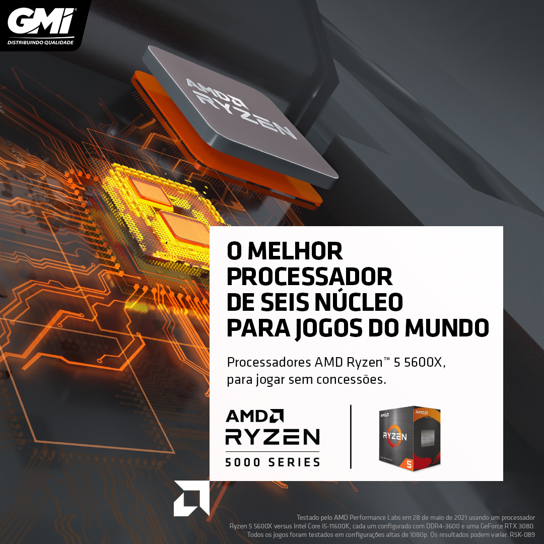 gmi_dist's tweet photo. AMD Ryzen™ 5 5600X - O processador de seis núcleos para gamers que desejam um setup incrivelmente poderoso!
#gmidistribuidora #amd #ryzen #processador #55600X https://t.co/pjdgkCXKPC