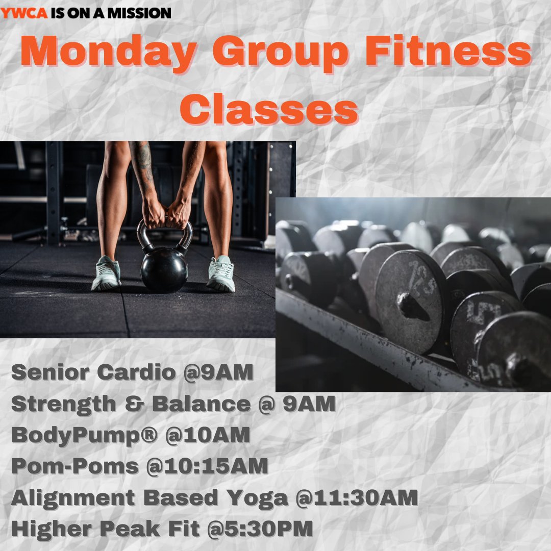Happy Monday! Let us help you to one step closer with our fitness classes made just for you. :)
#gym#336gym#workout#sweat#yoga#ywca#gymtime#fitness#mentalhealth#womenshealth#fitnessjourney#health#clean#HIT#higherpeak#strength#winston#YWCA#workout#gains#weightloss#goals