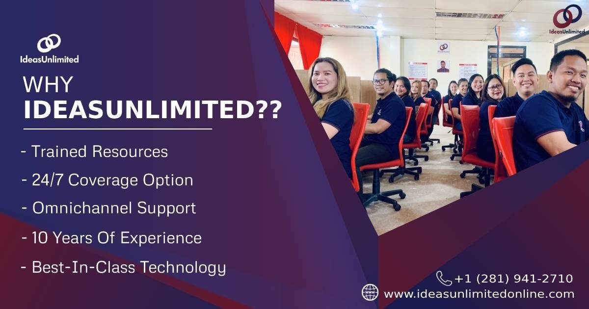 _IdeasUnlimited's tweet photo. 24/7 coverage option, omnichannel support, 10 years of experience, trained resources and best-in-class technology are some of the benefits you get with IdeasUnlimited! https://t.co/eGyecs9yMy #IdeasUnlimited, #CallCenterSupport, #EcommerceSupport, #OmnichannelSupport https://t.co/oK40A7Tlup