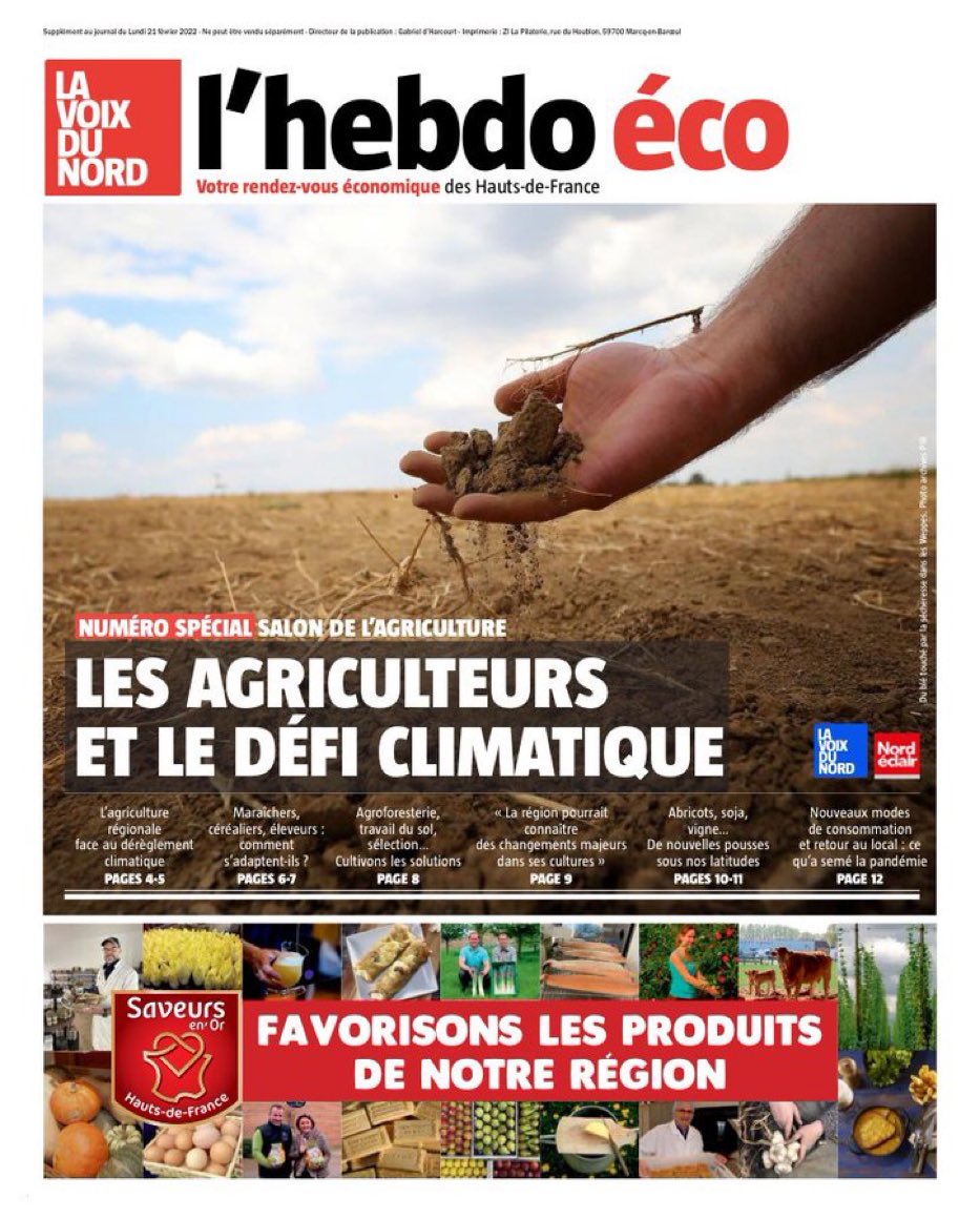 Valérie Sauvage (@valsauvage) on Twitter photo Le 11e numéro de l’hebdo éco aujourd’hui dans <a href="/lavoixdunord/">La Voix du Nord</a>. Il est consacré à l’impact du changement climatique sur l’agriculture régionale et il est plus épais que d’habitude: 16 pages! Le 11e numéro de l’hebdo éco aujourd’hui dans <a href="/lavoixdunord/">La Voix du Nord</a>. Il est consacré à l’impact du changement climatique sur l’agriculture régionale et il est plus épais que d’habitude: 16 pages!