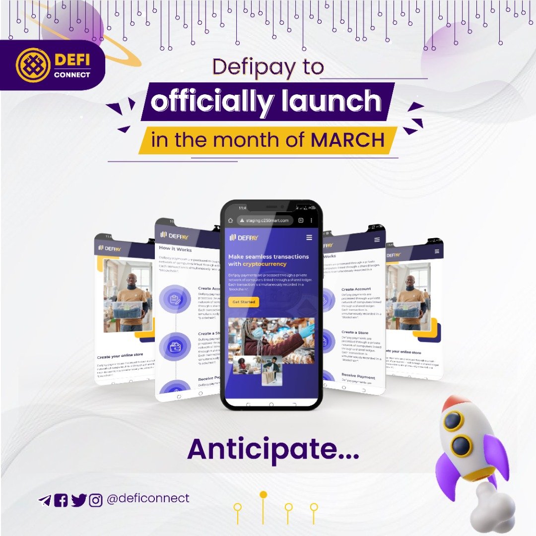 deficonnect's tweet photo. We are officially weeks away from the launch of #defipay 

We launch out fully by #march..

Get ready! 🔥🔥

#dfc #DFCTipper  #DefiConnect  #DELTA7  #cryptocurrency  #CryptoNews  #crypto #Metaverse #NFTCommunity  #NFTGiveaway  #NFTProject https://t.co/dRtJnMhXKn
