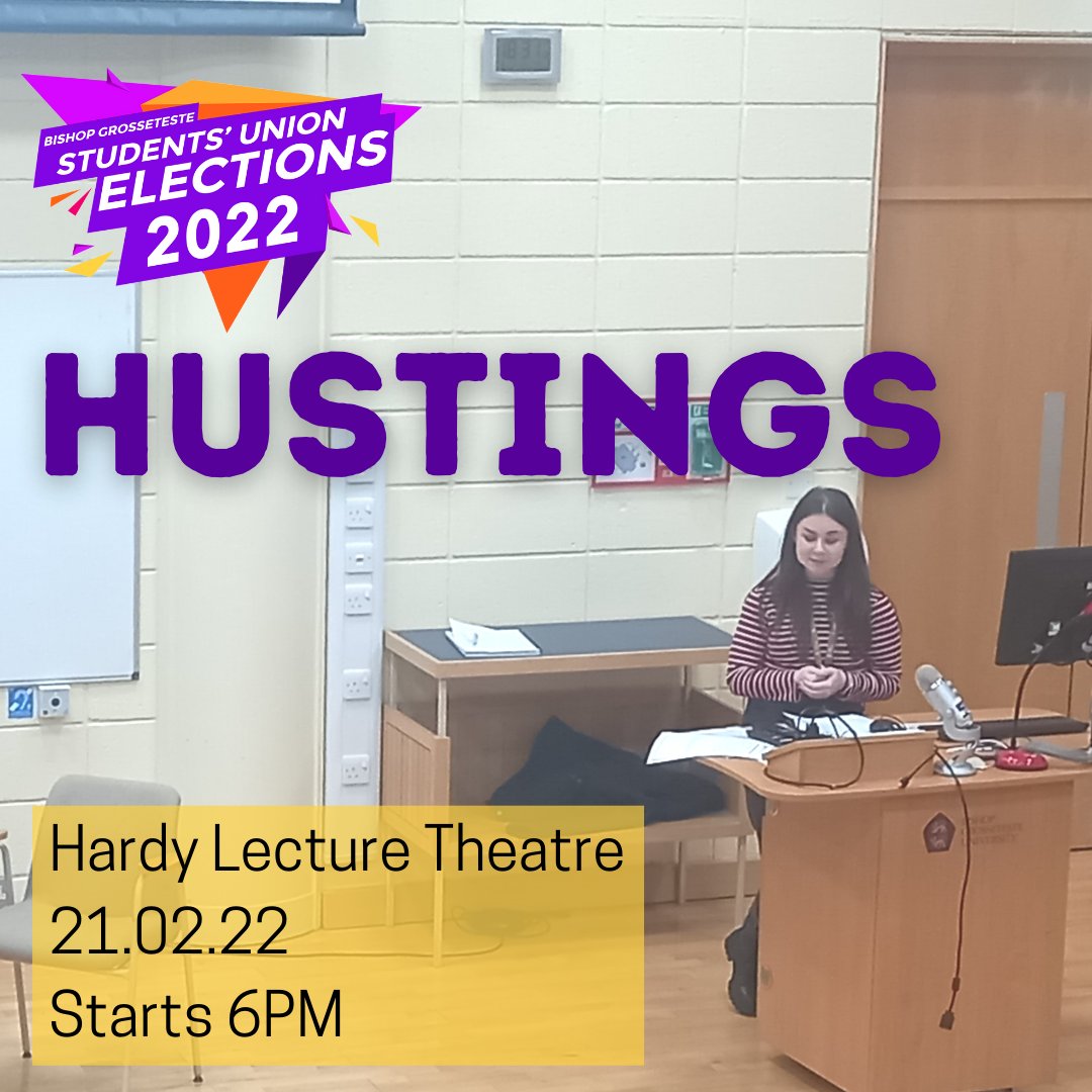 1 hour to go until Hustings! ⏰

This is a really great opportunity to learn more about the candidates, making sure you vote for the one who best represents your interests! 🗳️