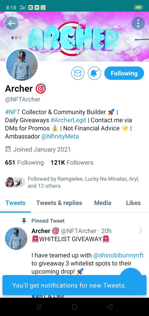 Dimple882's tweet photo. @jejje113 @NFTArcher Done 💛 https://t.co/tvdBcl1iaL