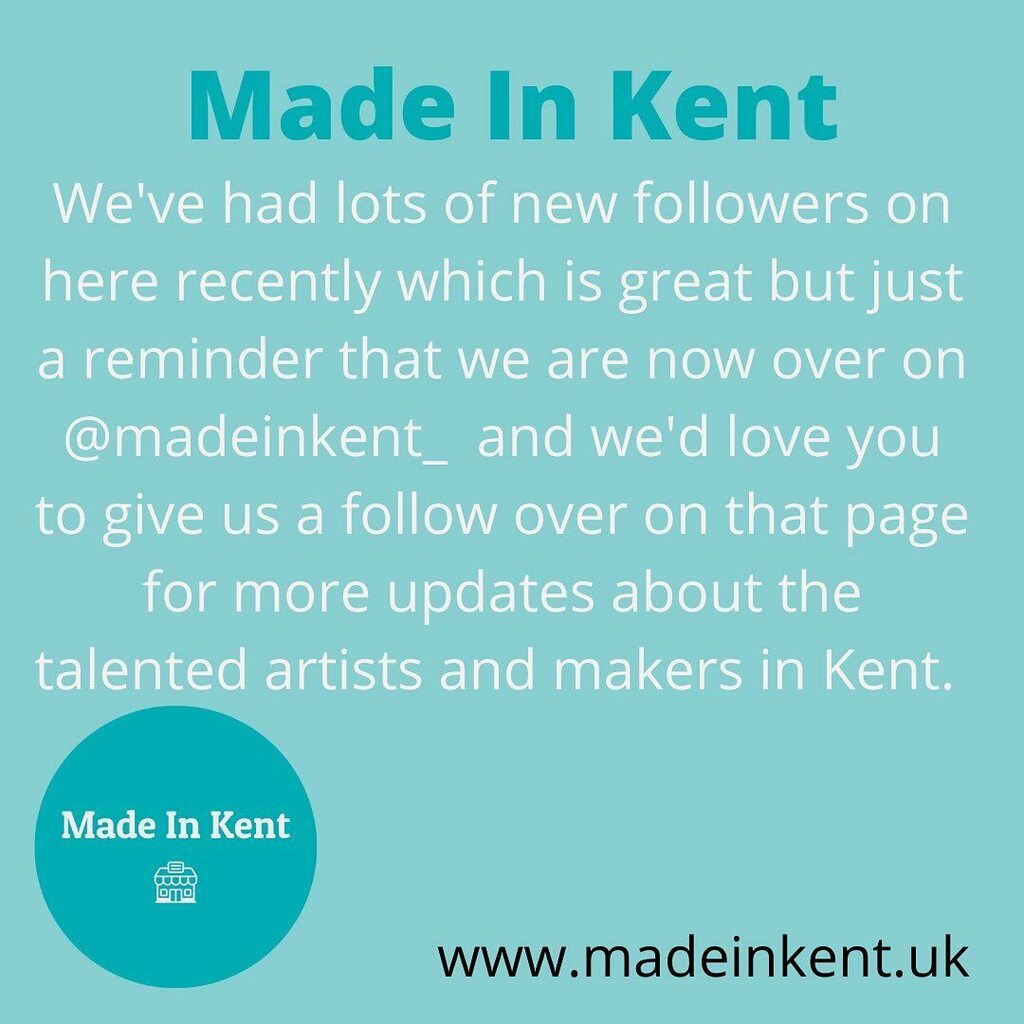 Hello and welcome! We’re still here but post more regularly on @madeinkent_ so come and follow us over there for updates about our amazing Kent artists and makers. 

#madeinkent #supportlocal #supportlocalbusiness #shopsmall #shopsmallbusiness #shopsmall… instagr.am/p/CaPNBrUKSnQ/