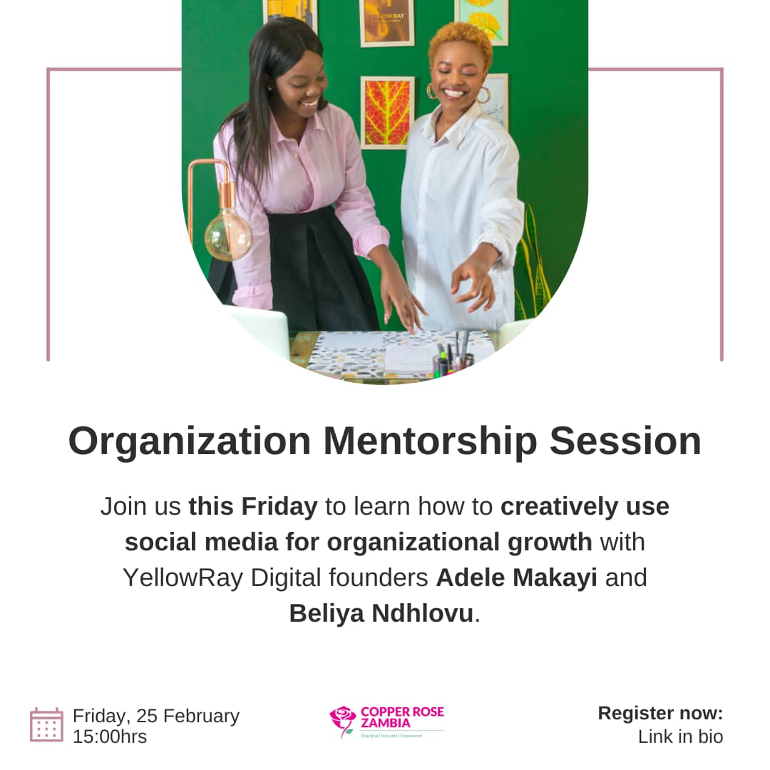 The CRZ Hub is excited to bring to you an interactive organization mentorship session on how to creatively use social media for organizational growth with <a href="/yellowray_/">༝Tyler Wlnklevossˆ༝____-ܘᅠᅠᅠᅠᅠᅠᅠᅠᅠ༝ᅠᅠᅠᅠᴼᶜᵗᵃᵐººⁿ</a> founders, <a href="/AtypicalAfrikan/">Adele Makayi</a> and <a href="/BeliyaNdhlovu/">boss babe</a> on 25th February at 15hrs.

Register:
us06web.zoom.us/meeting/regist…