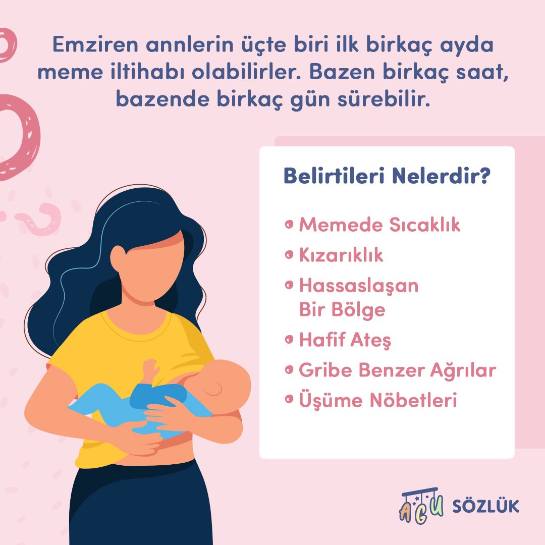 agusozluk's tweet photo. Mastit ( Meme İltihabı ) Nedir?   Bizlerle paylaştığı değerli bilgiler için bebek hemşiresi Ecem Güler'e çok teşekkür ederiz… 
#agusözlük #yenidoğan https://t.co/eAMXzhbint