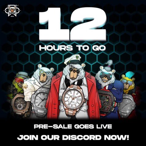 Less than 12 hours to go BEARSSSS!!! So excited to mint my bear, get your wallets ready to let bears in @CryptoBearWC ! #CBWC #CBWCARMY #NFT #mintcbwc #CBWCommunity #OpenSeaNFT