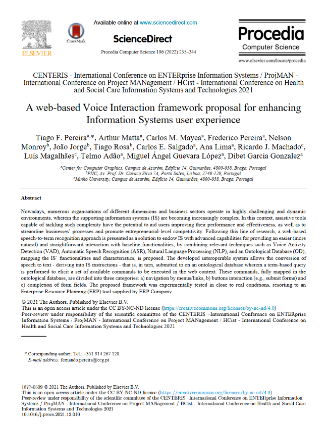 CCG_ZGDV's tweet image. Paper // &quot;A web-based Voice Interaction framework proposal for enhancing Information Systems user experience&quot; 👉bit.ly/3I6Yshr
#AutomaticSpeechRecognition #DeepLearning  #VoiceActivityDetection #Ontologies #graphdatabase 
#OntologicalComponent #SemanticInteroperability