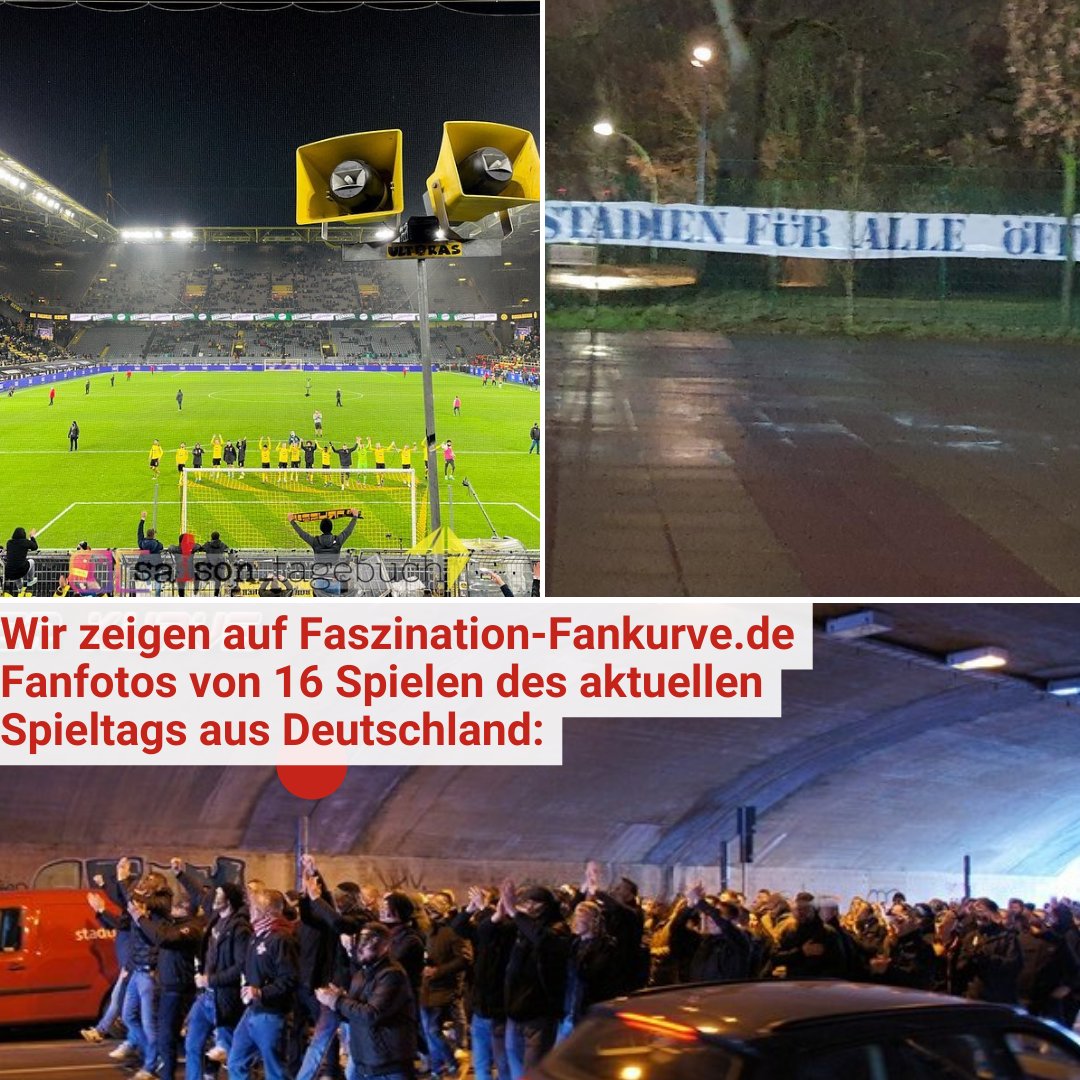 FasziFankurve's tweet photo. Wir zeigen Fanfotos von 16 Spielen des aktuellen Spieltags aus Deutschland. Neu dabei u.a. #BSCRBL, #BVBBMG, #VfBBOC, #SVWFCK, #RWESCP &amp; #FCBSGD: https://t.co/YnySRCRByu https://t.co/ayrvqvGh6t