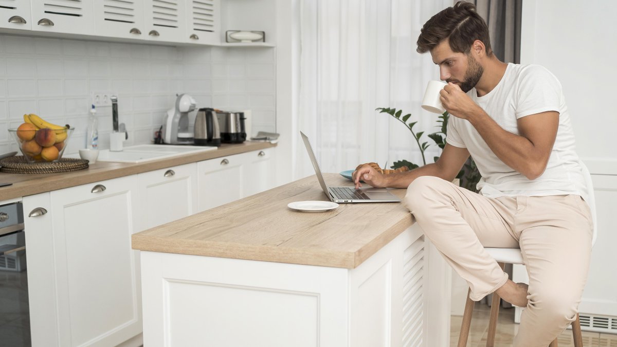 6 Work from home tips
1. Keep to a routine around waking up.
2. Schedule tasks.
3. Log off and keep to set work hours where possible.
4. Take up some mid-day exercise.
5. Avoid distractions by turning off the TV, keeping pets away.
6. Say connected with the office team.