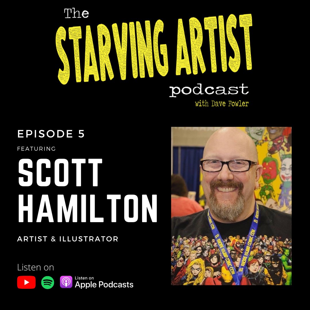 _TSAPodcast's tweet photo. Can’t wait to sit down with my friend and artist @Hamiltoons for episode 5! Coming soon!

#podcast #thestarvingartistpodcast #podcaster #digitalartist #art #artist #sapodcast #spotifypodcast #applepodcast #illustrator #caricature #hamiltoons #scottchamilton https://t.co/OzJkSOpSys