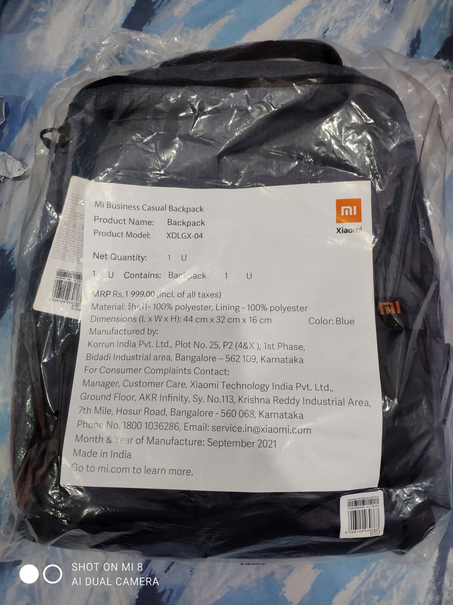 riturajboss's tweet photo. Got a new Bag for my Mi NoteBook 14.
I have won it in a quiz by @XiaomiIndia
, Special thanks to Mr @gitanshanand for conducting #HyperchargeRevolution quiz.
If you're a Mi Fan & want to participate such quiz, join Mi Fan Group on Telegram https://t.co/emL56VlA3u
#MiFanClub https://t.co/XeyvpT4twM