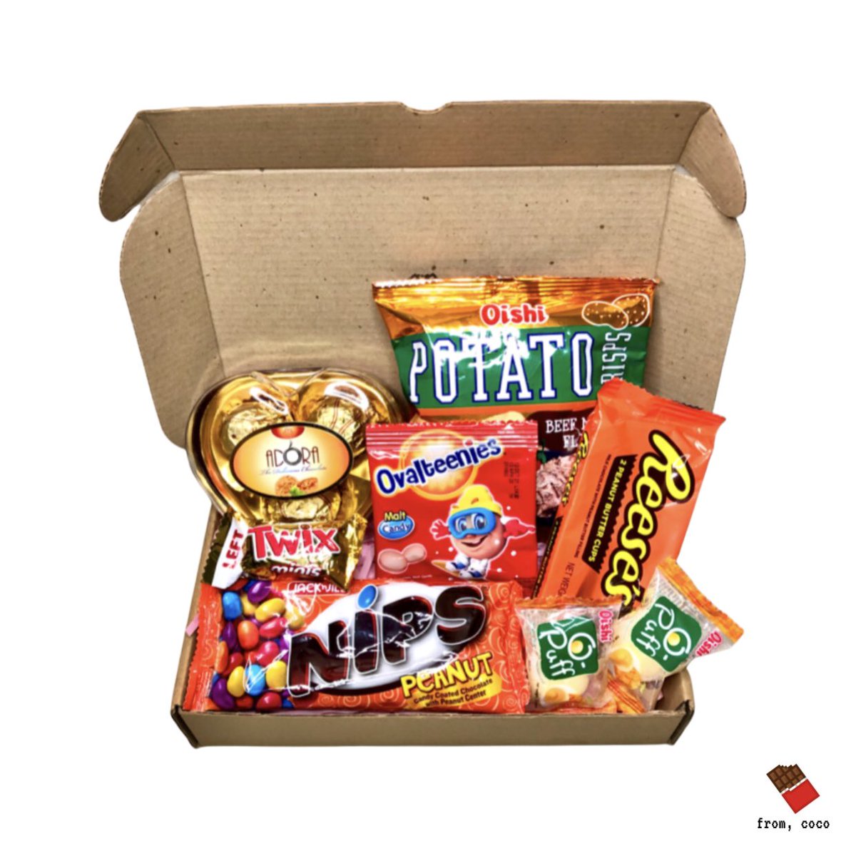 ✨Php 200 Care Package🍫✨

— special packaging
— can be sent anonymously 
— open to special requests🙈

🍫order form: forms.gle/1Z1zwPzeGa1mxm…🎁
💌feedbacks: #fromcocowithlove💓

pls send us a DM if you have questions~ 

#carepackageph #chocolates #gummies