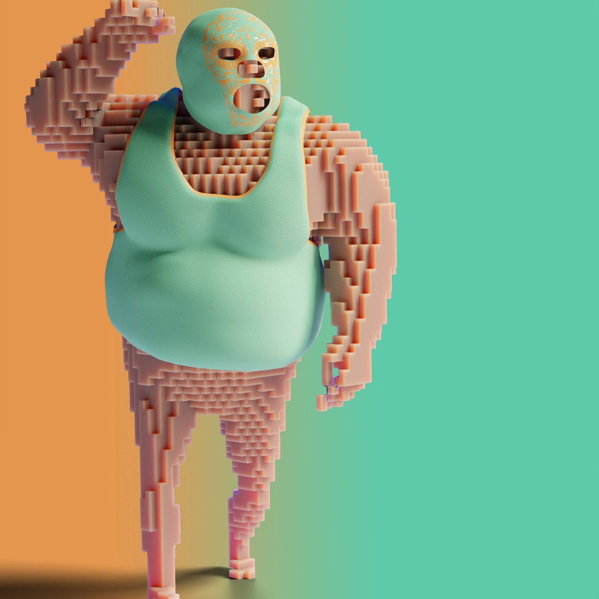 Ready to Fight.
#nft #nfts #nftcollector #nftcollection #wrestler #fighting #blender3d #pixelwalkers #pixelart #3dart #3dartist