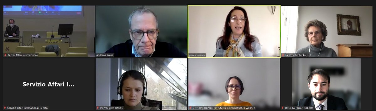 oscepa's tweet photo. Today #OSCEPA Special Representative on #ElderlyIssues @PaolaTavernaM5S met online with Representatives of @bagso_de and of its partners to discuss best practices and challenges related to senior citizens in Germany and more broadly in the OSCE area. https://t.co/PFtKSQdn37