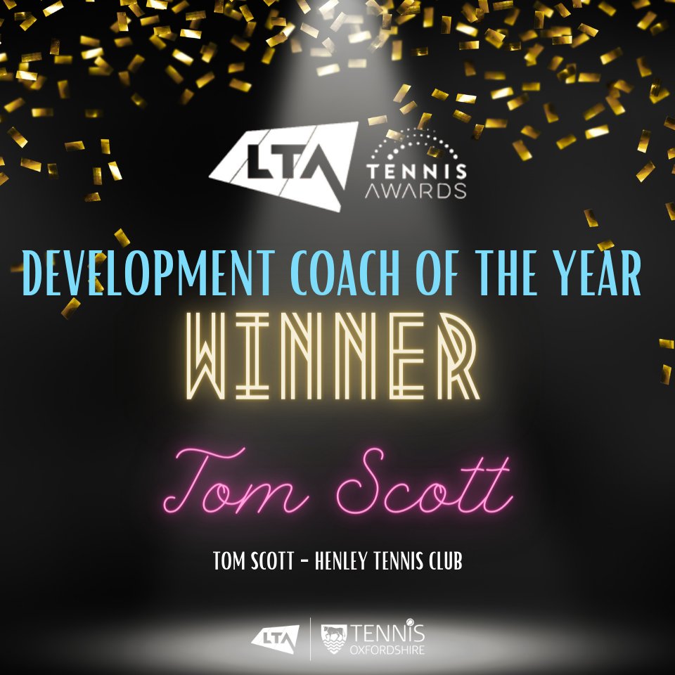 TennisOxford's tweet photo. 📢 LTA TENNIS AWARDS 📢

We are very proud to announce that the 2022 Oxfordshire LTA Award Winners are:

⭐ Development Coach of the Year -  Ariadne Katsoulis and Tom Scott

#ltaawards https://t.co/1GHf7sujsp