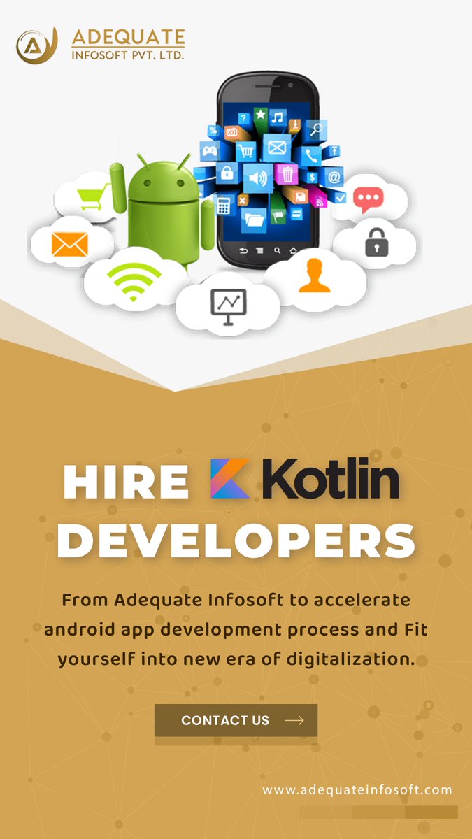 ADQInfosoft's tweet image. Hire Kotlin Developers from Adequate Infosoft to accelerate android app development process and Fit yourself into new era of digitalization.

Contact us: adequateinfosoft.com/kotlin-app-dev…

#AdequateInfosoft #kotlindeveloper #hirekotlindevelopers #kotlinappdevelopmentCompany
