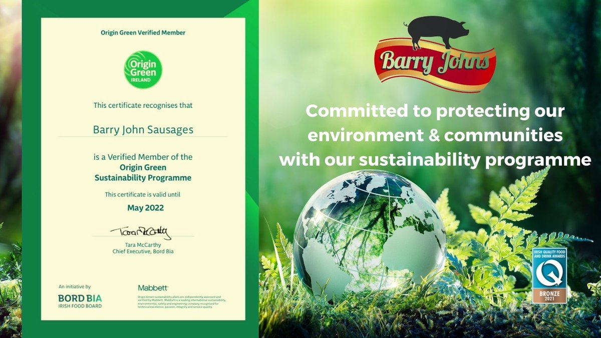 Delighted!!!   to have received our Origin Green Verified Member Certificate. We pride ourselves on our commitment to protecting our environment &amp; our communities with our @OriginGreen the <a href="/Bordbia/">Bord Bia - The Irish Food Board</a> sustainability programme. #sustainability #origingreen #goodfood #bordbia