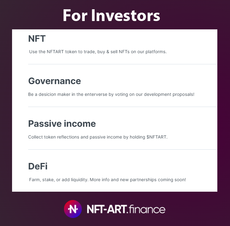 Why we love enter #25!

Investors Benefit

-Token Utility
-Governance
-Passive Income
-DeFi

<a href="/EnterNFT/">enter - NFT ecosystem ✨</a>
$NFTART #EnterArmy #ENTERART #enterAUDIO #enterGAMES #enterNFT #NFTART #EnterShillGang #NFT