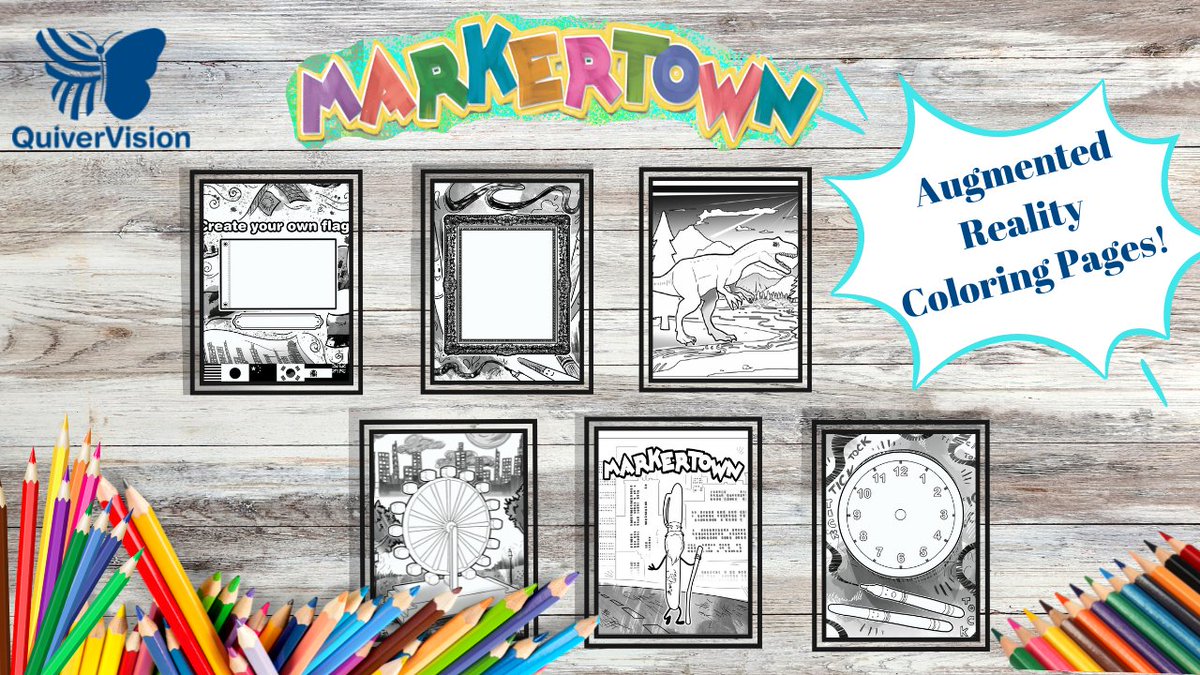 Check out the awesome #augmentedreality coloring pages in #Markertown, the first collaborative project between <a href="/quivervision/">QuiverVision</a> &amp; <a href="/MetaInkBooks/">MetaInk Publishing</a> that takes reading the beyond the page, transforming it into an experience! 

#arvrinedu #edtech #kidlit #teachertwitter