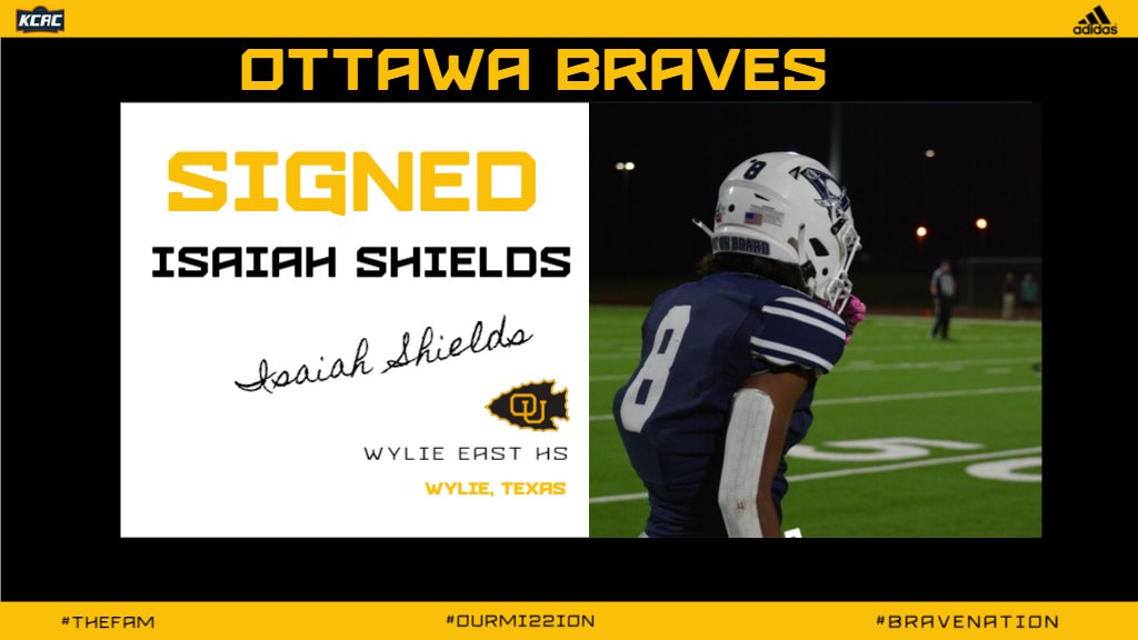We Welcome <a href="/shieldszay/">Isaiah Shields</a> the Braves FAM!  #OttawaBraves #OtterOn!