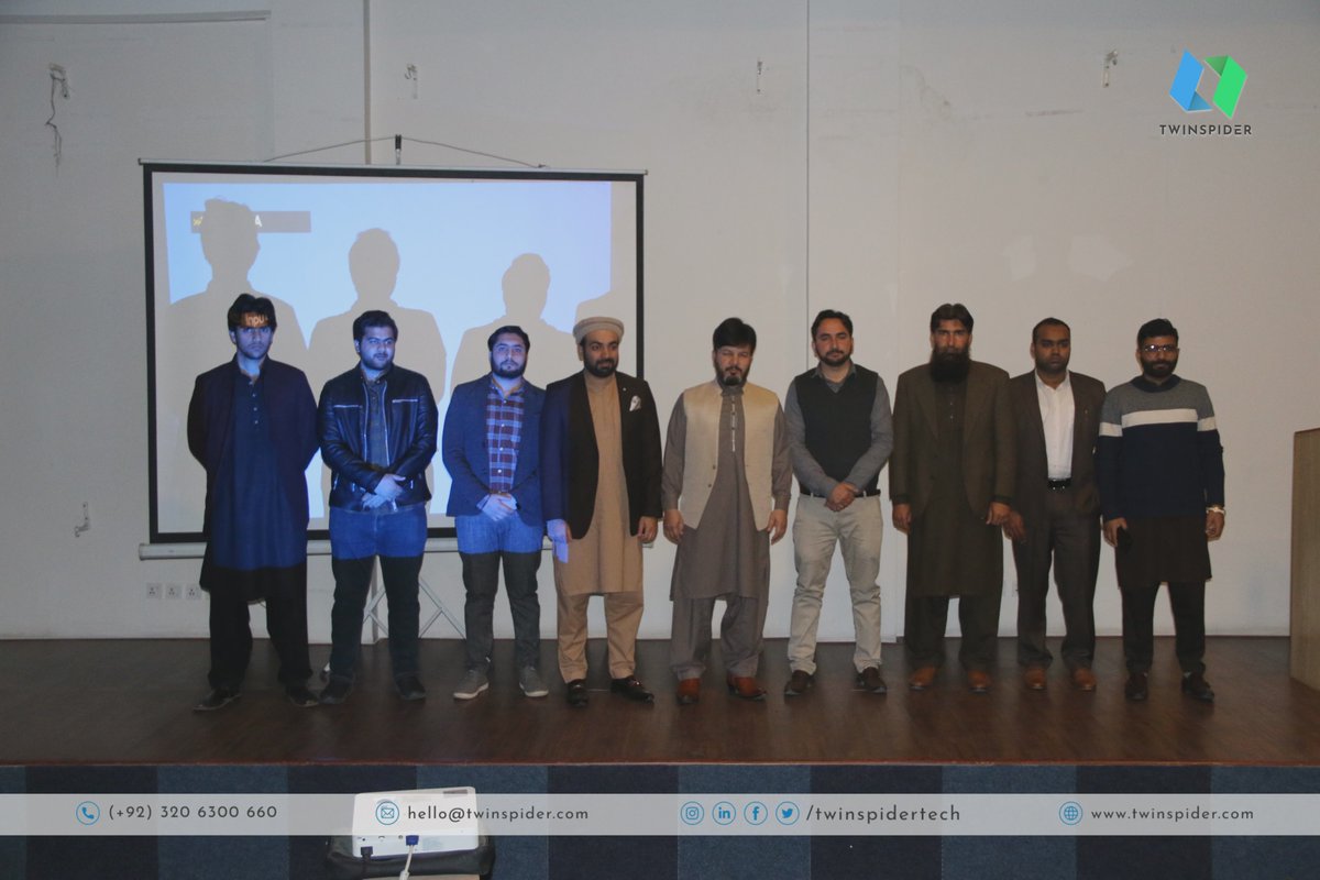 TwinSpiderTech's tweet photo. TwinSpider Technologies conducted a seminar in University Of Lahore regarding Technology Trends in the world.
We are thankful to University of Lahore for there warm welcome. We appreciate them for understanding our initiative. Our team had a pleasant time there. https://t.co/DD9HHGN8JD