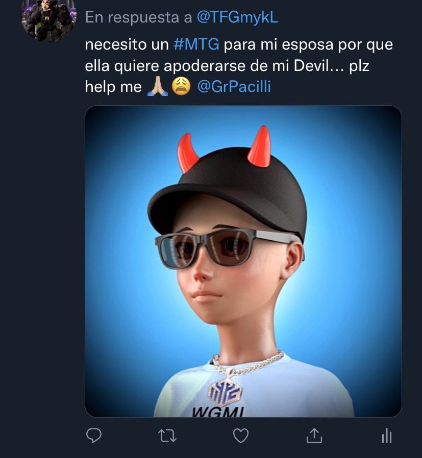 RG1111NFT's tweet photo. @TFGmykL I settle for a couple for my #DevilHat and so my wife doesn't take it from me ๐๐ผ๐ญ https://t.co/G6XebWmCNx