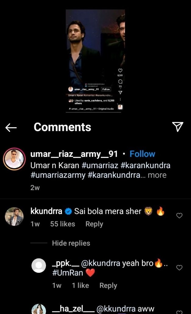 itsmemariyam's tweet photo. KK Commented on Fan Page account and told the truth " @realumarriaz is a Sher🦁"
#UmarRiaz
" MERA SUFFER POSTER OUT NOW " https://t.co/brDh3hvbXL