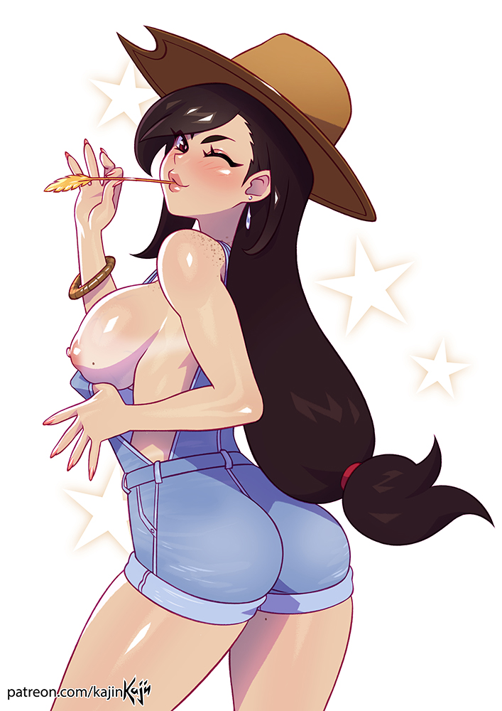 Negakajin's tweet photo. Tifa's overalls 💖🤠 https://t.co/5ai1Wfa169
