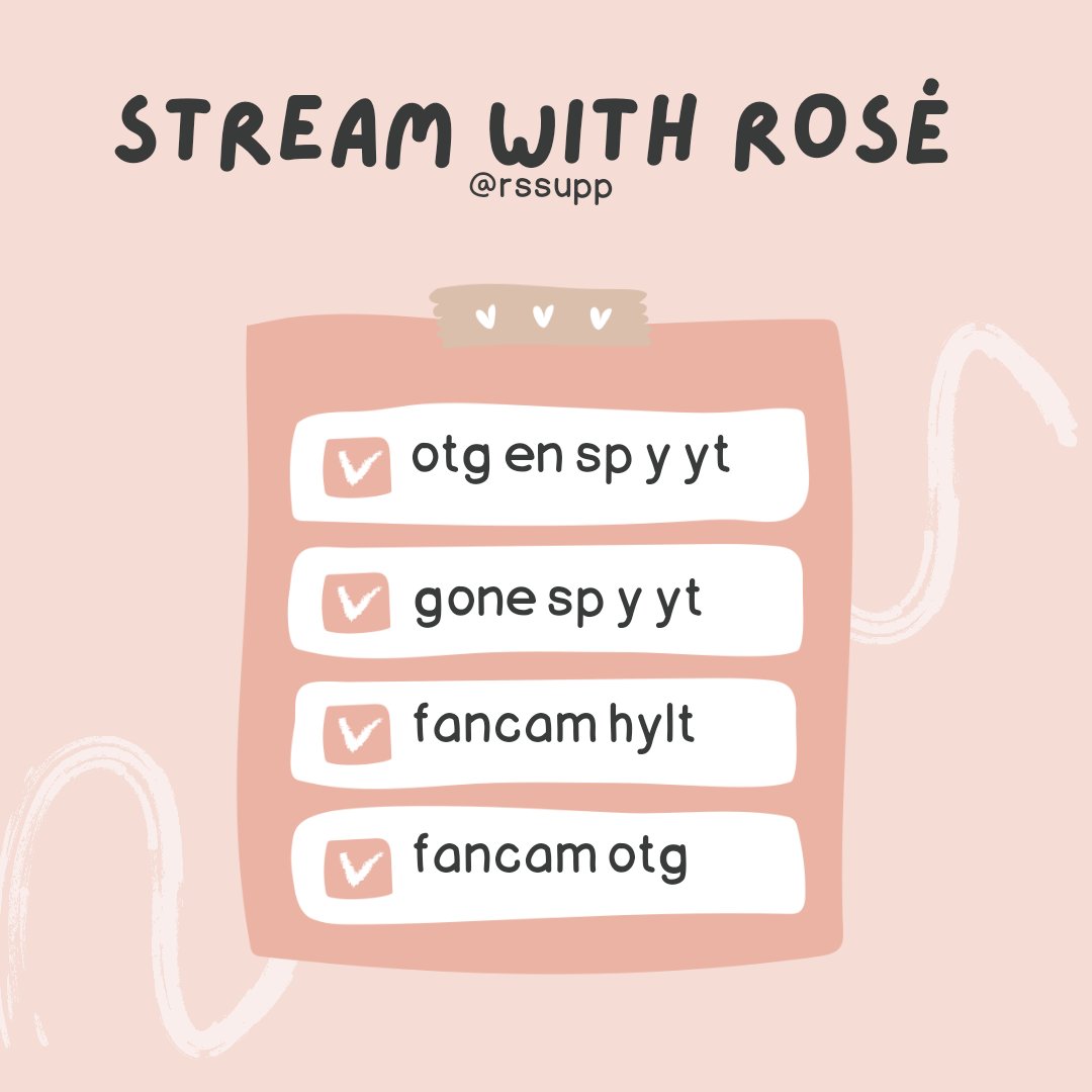 rssupp's tweet photo. STREAM WITH ROSÉ 

holap hice esta dinámica para ayudar en el stream de #ROSÉ :3

블랙핑크 로제 #ROSÉ #로제 https://t.co/9vWgmbOYPu