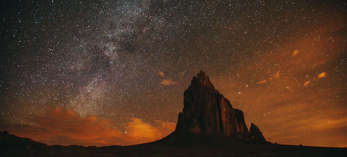 Starry skies over Shiprock #NewMexicoTrue
bit.ly/34KM8F5