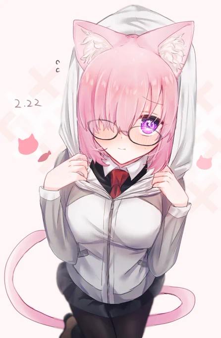「先輩どうしましょう…」な猫耳マシュ #FGO 