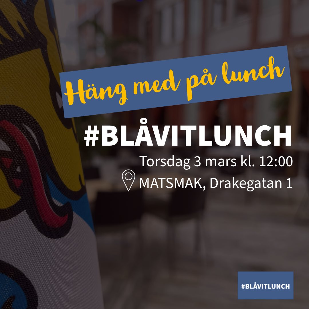 blavitlunch's tweet photo. 🗓 | Vi diskuterar det senaste! Häng med på lunch torsdag 3 mars hos @_Matsmak i Gårda. Visa upp vårt lunchkort i kassan för rabatt 🙌
#blåvitlunch #ifkgbg #lunch #dagenslunch #lunchgbg #lunchmeny #lunchtips #lunchtipsgöteborg #lunchigöteborg #lunchgöteborg #lunchevent https://t.co/5hPKT35bJN