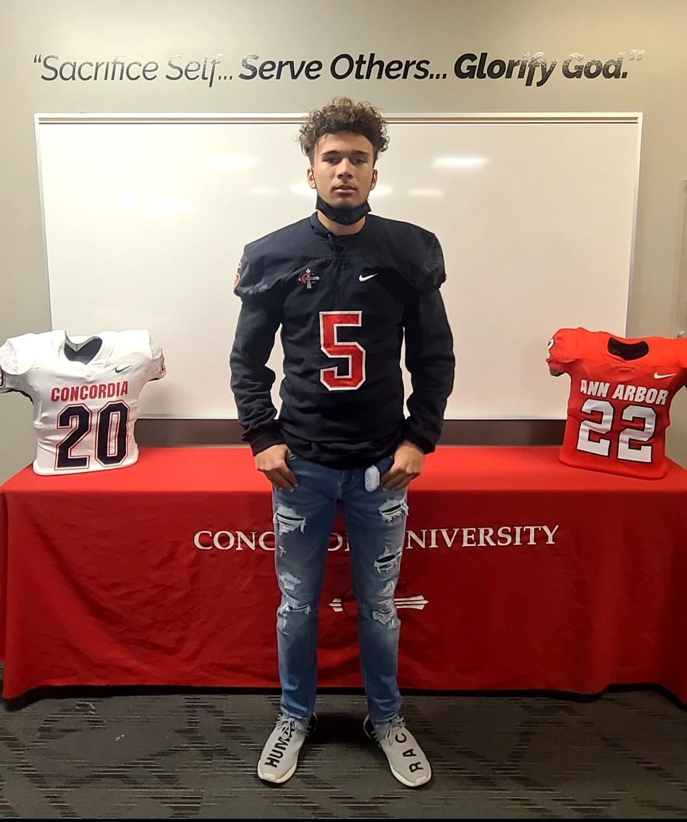 TyMillerCUAA's tweet image. I am so thankful &amp;amp; excited to announce that I am continuing my academic/athletic career at Concordia University. Thank you to my family for their unconditional love &amp;amp; support throughout my career. @CUAA_Football @CoachSchu44 @Coach_Straz @RisingStars6 @TheD_Zone #dirtybirds
