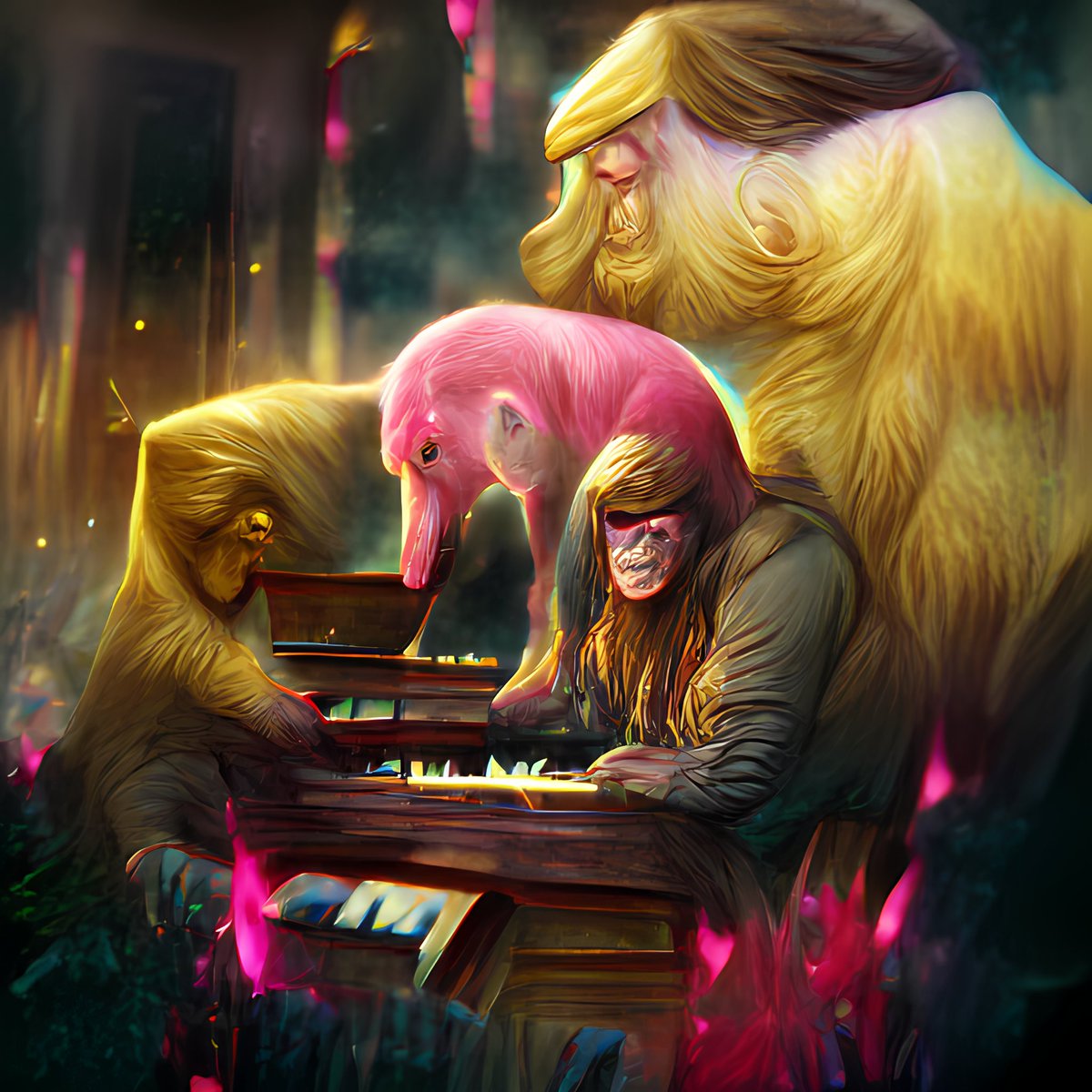 Apes In Paint by Georges Duchamps tweet media
