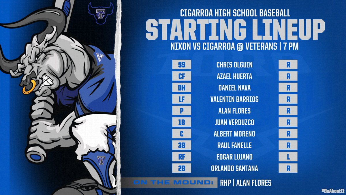 Cig_Baseball's tweet photo. It’s #OpeningDay for #highschool baseball in Texas. Come out tonight for an @LISD_Athletics matchup between @NixonBaseball and your Cigarroa Toros. First pitch 7pm. @Alan_Flores1027 getting the start tonight. #beaboutit #5ABaseball https://t.co/0SBrA9pejn