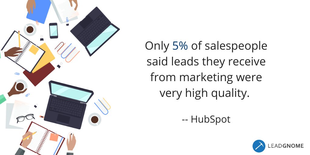 The solution is alignment of sales and marketing, with email marketing concentrated on agreed-upon, best-fit accounts. Sales Marketing (cc: <a href="/HubSpot/">HubSpot</a>) dld.bz/jaQ6P