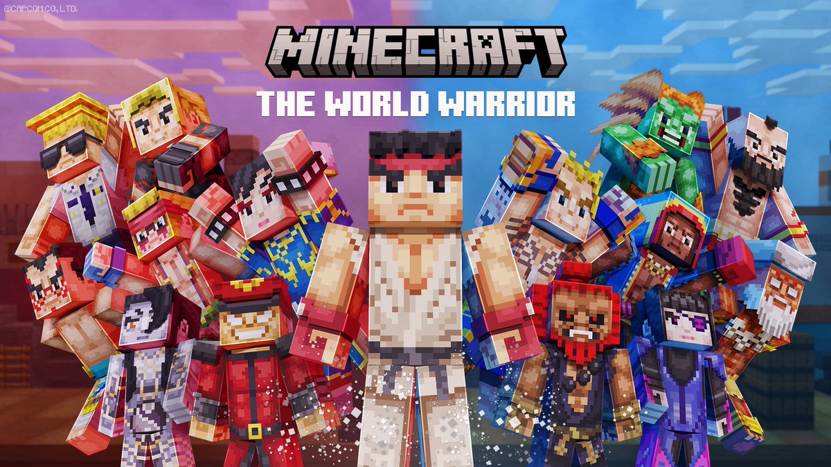 MinecraftMarket's tweet photo. 🥋 Select your Character 🥋 

Become your favorite fighter with the @CapcomUSA_ approved World Warrior skin pack by @57Digital.

👉 https://t.co/6P9oeQS8dy https://t.co/2OurVmooFa