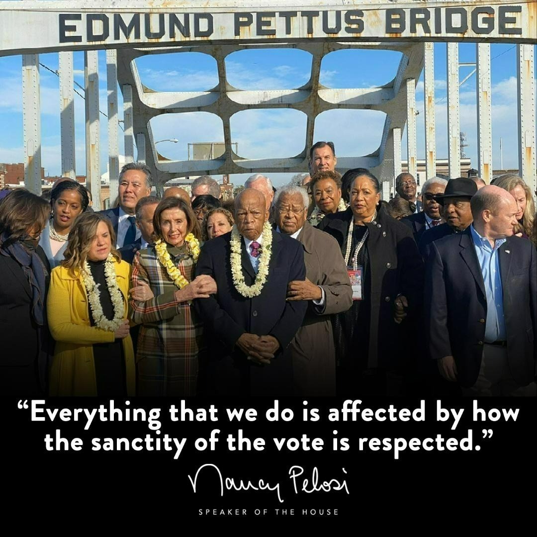 In memory of our beloved John Lewis on his heavenly birthday, we are called to follow his parting words: “Democracy is not a state. It is an act.”

We must make #GoodTrouble for voting rights and free and fair elections – the very foundations of our Democracy. –NP