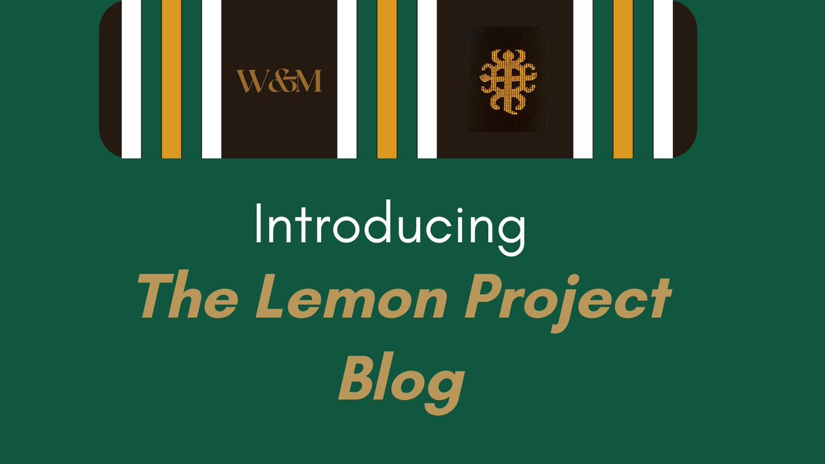 WM_LemonProject's tweet image. We're excited to share the Lemon Project blog; it's a behind-the-scenes look at how we build bridges, how &amp;amp; what we learn from our communities &amp;amp; archives, &amp;amp; why all of this matters so much. lemonproject.pages.wm.edu #thelemonproject #blogging #BlackHistoryMonth #BlackHistoryMatters