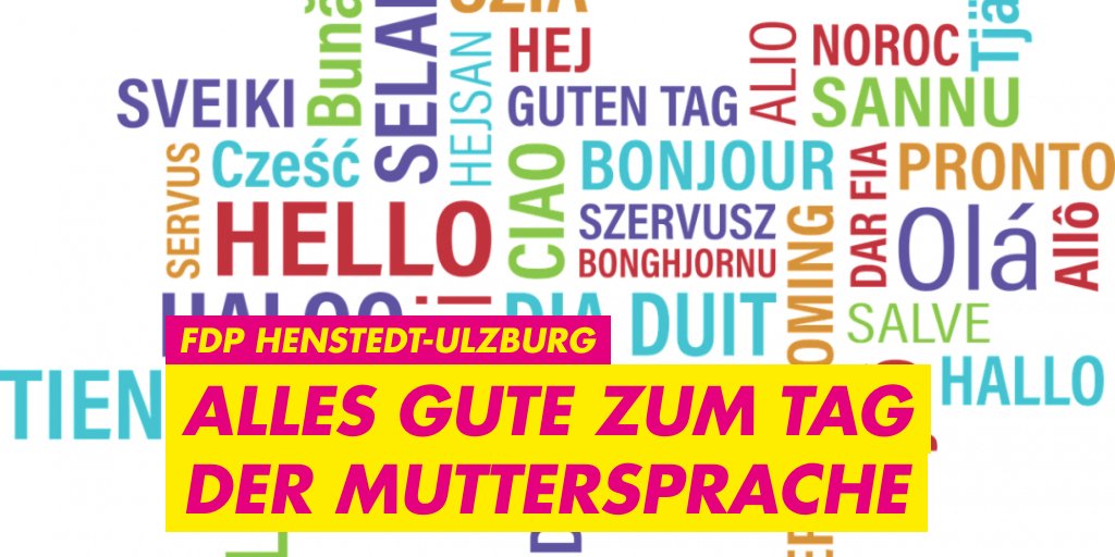 fdp_hu's tweet photo. Auf der Welt werden 7000 Sprachen gesprochen - ein wichtiges Kulturgut. Welche Sprachen sprecht ihr? 🇺🇳🇪🇺 @FDP_SH #henstedtulzburg #fdphu https://t.co/yFqxZ5nIX8