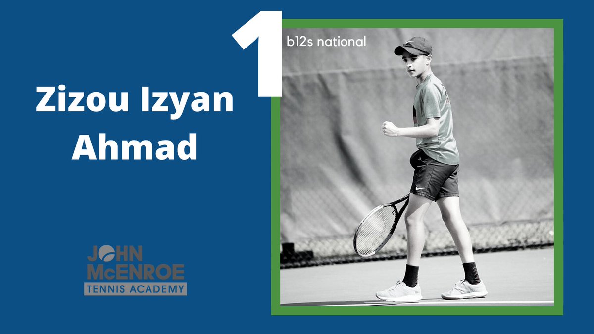 JMTANY's tweet photo. Huge congrats to Zizou Izyan Ahmad for ranking #1 nationally in singles and doubles - boys 12’s 👏🏼🤩👀 #Tennis #numberone #jmta https://t.co/RVRPyfyR1c