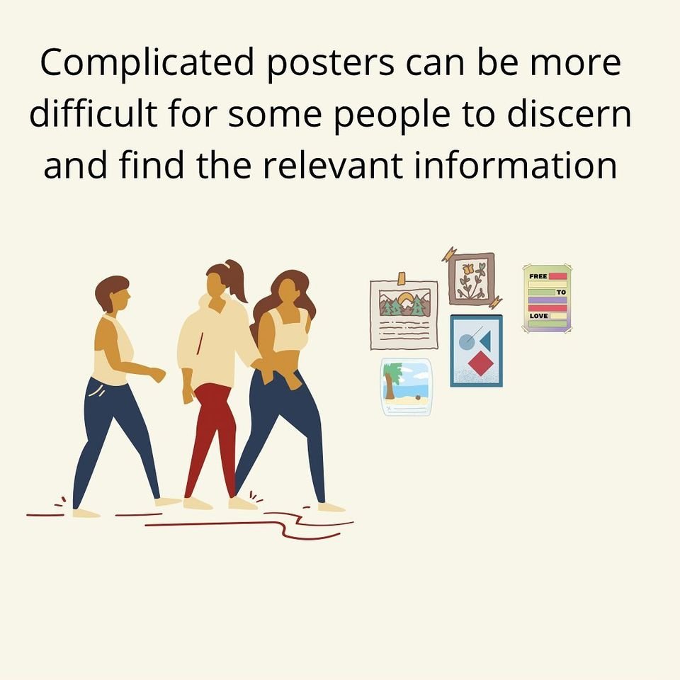 accessgrinnell's tweet photo. Happy Monday everyone! We have another accessibility tip to share with y'all! When advertising events on campus make sure the location and time of the event are clearly visible. This is helpful because it makes it easy for individuals to discern the needed information. https://t.co/OtgllDczB5