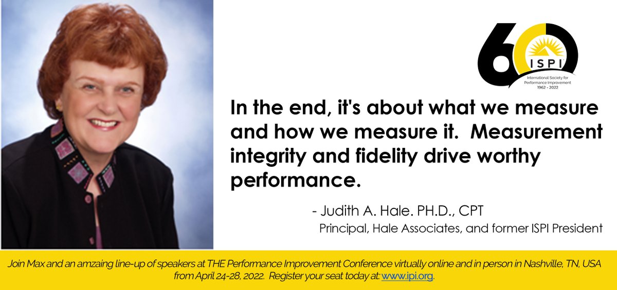 Join Judy Hale in Nashville April 27th @ 9:30
ispi.org/mpage/ISPI_202…
#ISPI60thAnniversary